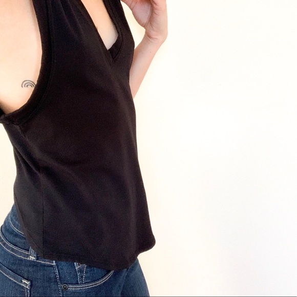 Free People Sleeveless V Neck Knit Tee - Picture 6 of 7